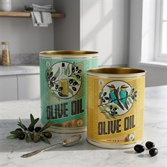 Rex London Metaldåser - Olive Oil XL. Sæt med 2 stk